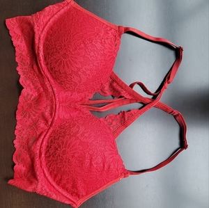 Victoria Secret PINK lace bra, Red size S/P Push up